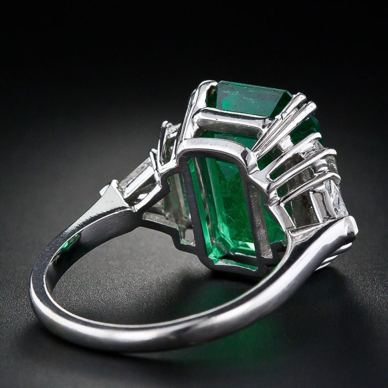 Women's 7.00 Carat Emerald and Diamond Ring