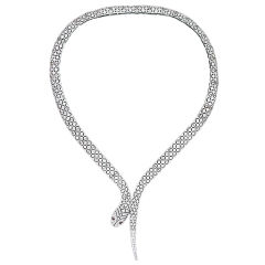 Diamond and Platinum Serpent Necklace