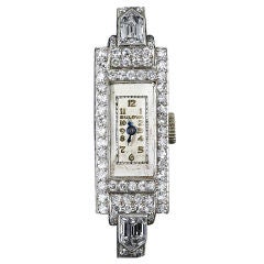 Bulova Platinum Diamond Wrist Watch