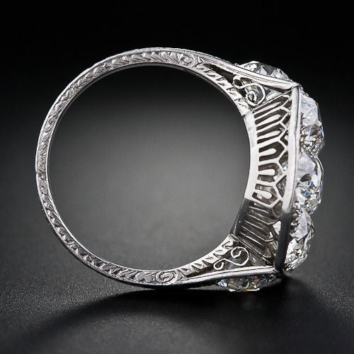 Women's Stunning Art Deco Diamond Dinner Ring For Sale