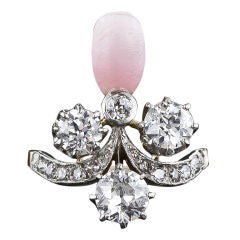 Antique Diamond Conch Pearl Ring