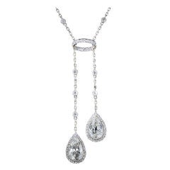 Pear Shaped Diamond Negligee Necklace