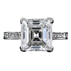 Square-Cut Diamond Ring 3.46 carats GIA