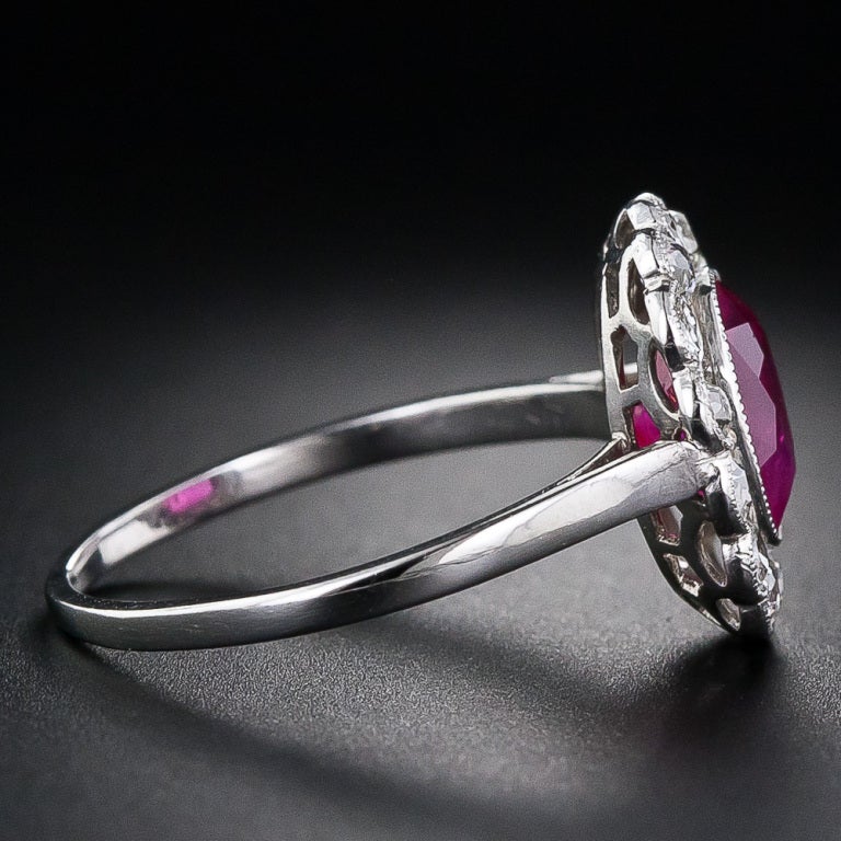 Women's Edwardian 'No Heat' Burmese Ruby and Diamond Ring
