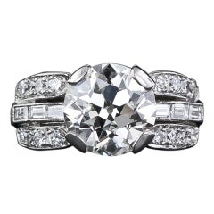 2.56 Carat Diamond Art Deco Engagement Ring