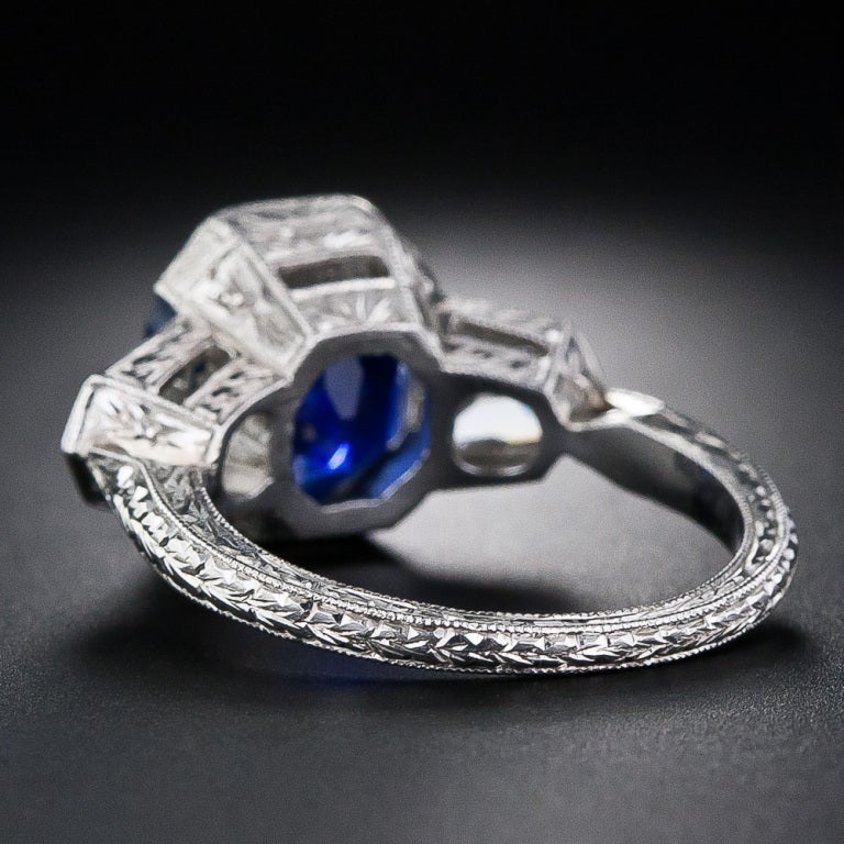 5.40 Carat 'No-Heat Burma' Sapphire and Diamond Ring 1