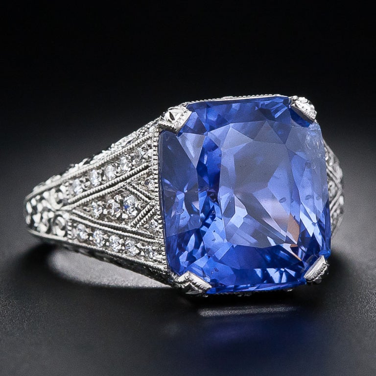 A unique and enchanting faceted emerald-cut sapphire, weighing 10.29 carats and accompanied with a certificate from the AGL - American Gemological Laboratories stating: 'Natural Color-Change Sapphire'. This gorgeous and exotic precious gemstone