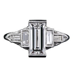 1.28 Carat D VVS2 Emerald-Cut Diamond Ring 1.28 Carat D VVS2 Emerald-Cut Diamond Ring