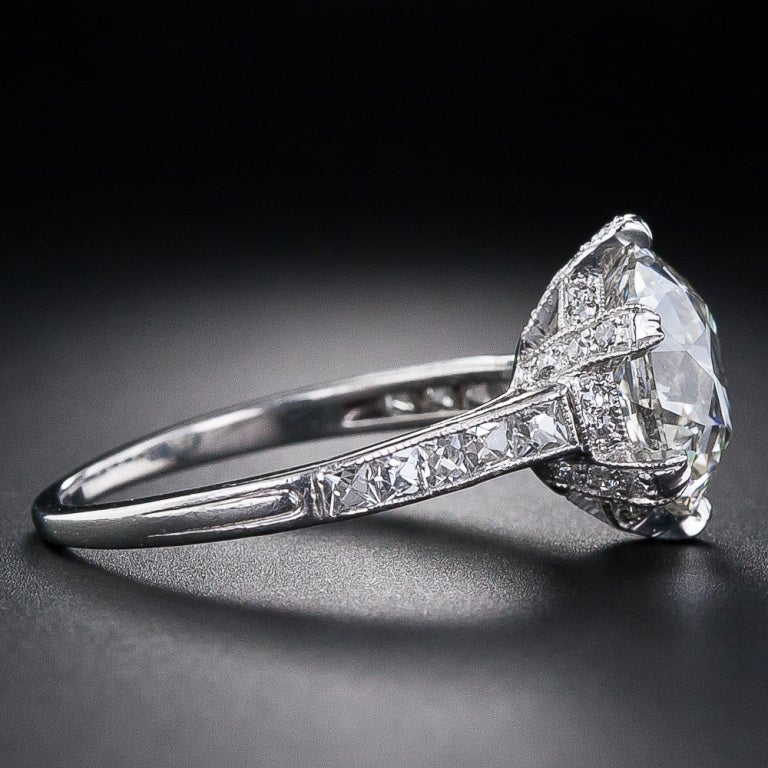 Art Deco TIFFANY & Co. 3.88 Carat Antique Diamond Ring