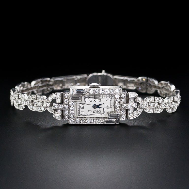 Art Deco Ladies Diamond & Platinum Watch