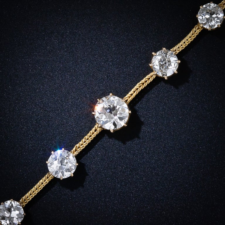 Antique Diamond Necklace/Bracelet In Excellent Condition In San Francisco, CA