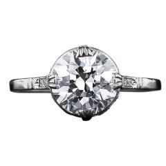 2.14 Carat European-Cut Edwardian Engagement Ring