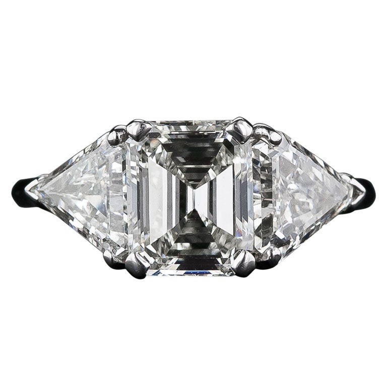 2.02 Carat Emerald-Cut Diamond Ring