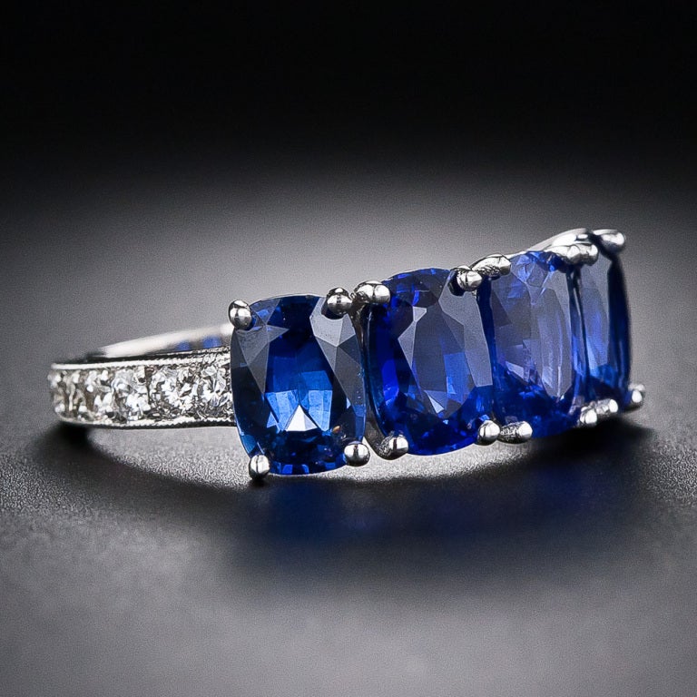 Five Stone Sapphire and Diamond Ring