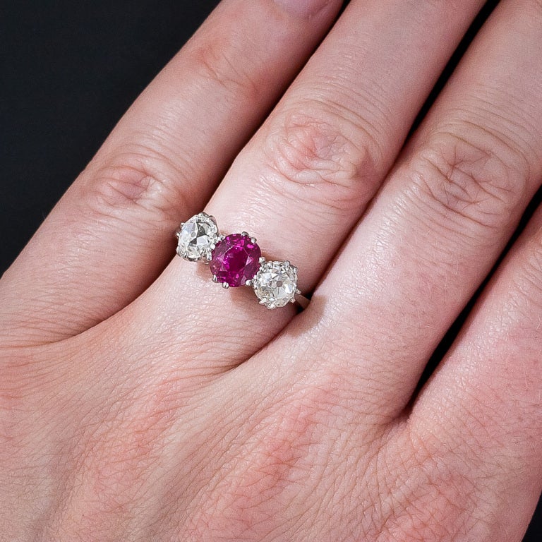 Pink ruby engagement rings