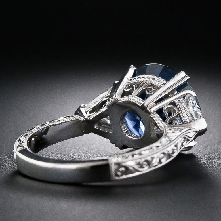 6.62 Carat Sapphire and Diamond Ring 1