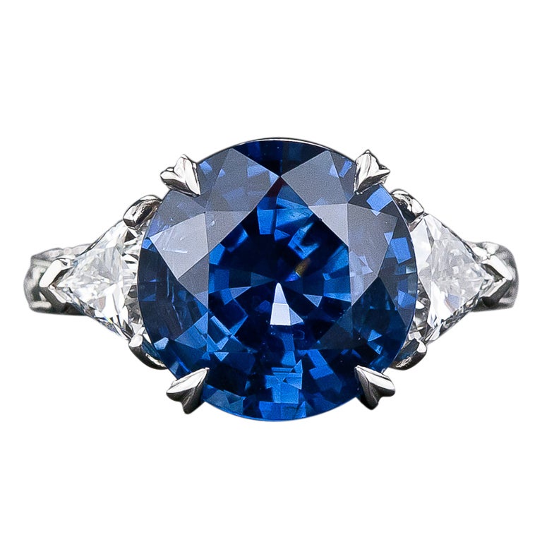 6.62 Carat Sapphire and Diamond Ring