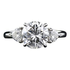 2.03 Carat Platinum and Diamond Engagement Ring