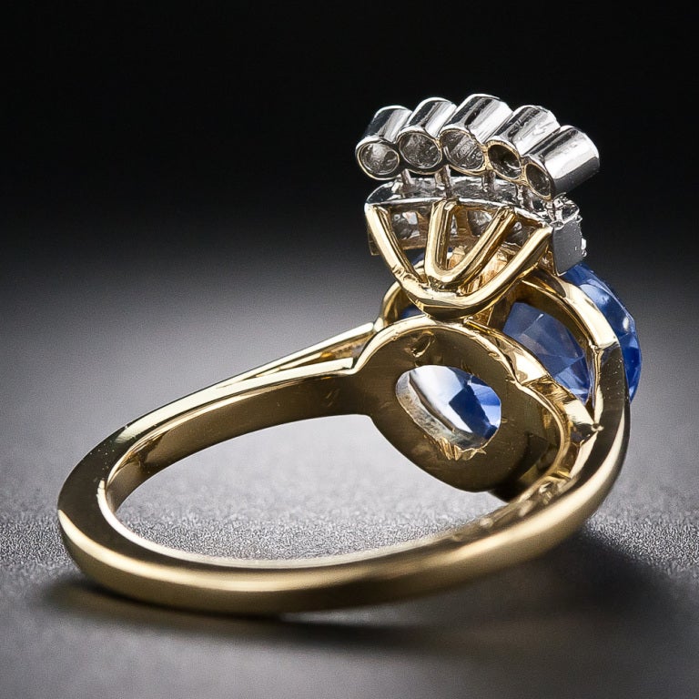 Women's 4.60 Carat Kashmir Sapphire and Diamond Ring