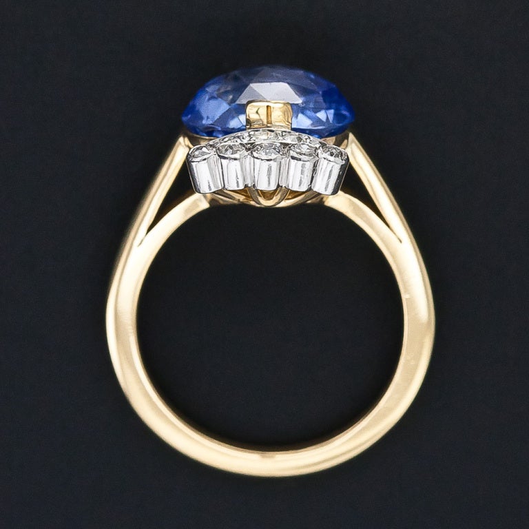 4.60 Carat Kashmir Sapphire and Diamond Ring 1