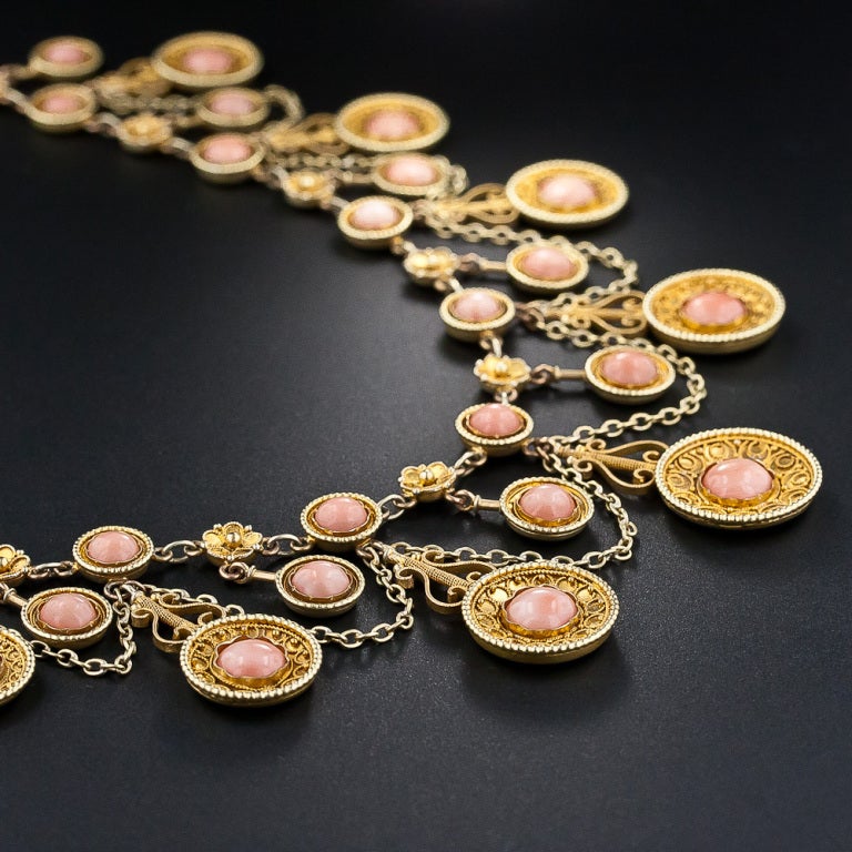 Victorian Angel Skin Coral Necklace 1