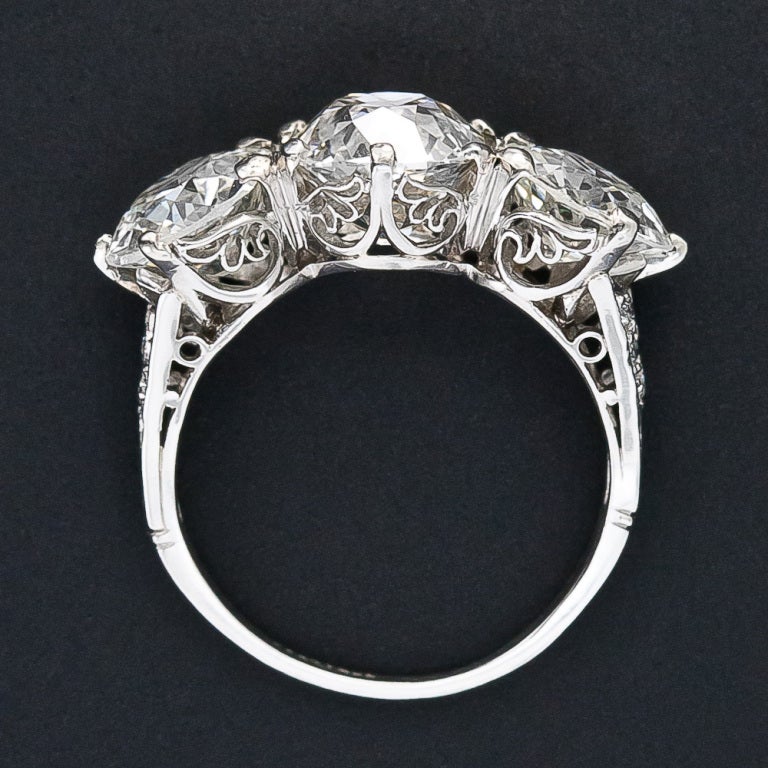 Tiffany & Co. Edwardian Three-Stone Diamond Ring 2