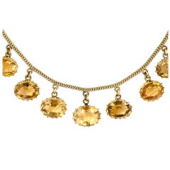 Antique Citrine Necklace