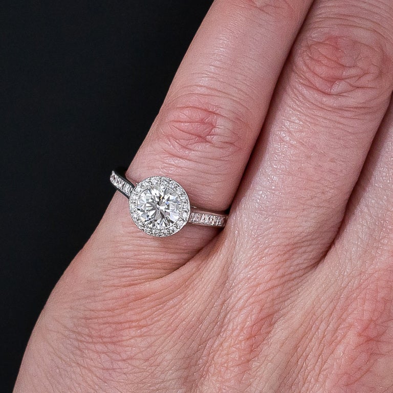 Tiffany & Co 1.00 Carat Diamond Center Engagement Ring 3