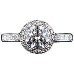 Tiffany & Co 1.00 Carat Diamond Center Engagement Ring