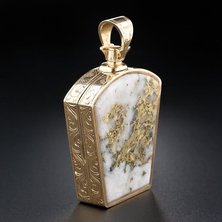 A rare collectable from the San Francisco 49ers - the original gold miners, not the football team. This truly extraordinary keepsake is composed of two thick and substantially proportioned (1 1/2 inches by 1 1/4 inches) gold-in-quartz plaques that