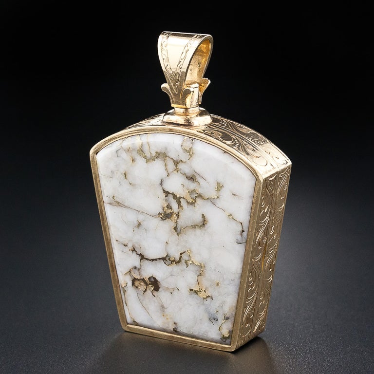 Victorian Gold-in-Quartz Masonic Fob - Circa 1860
