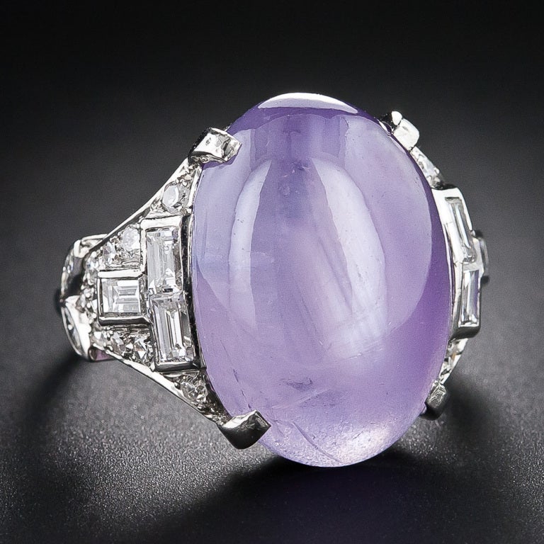 lavender star sapphire ring