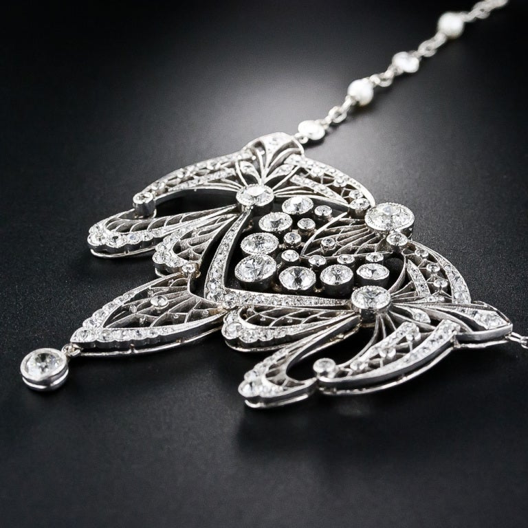 Women's Edwardian Platinum and Diamond Necklace