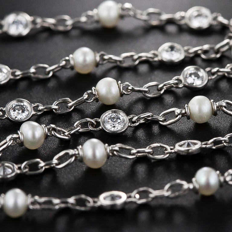 Edwardian Platinum and Diamond Necklace 2