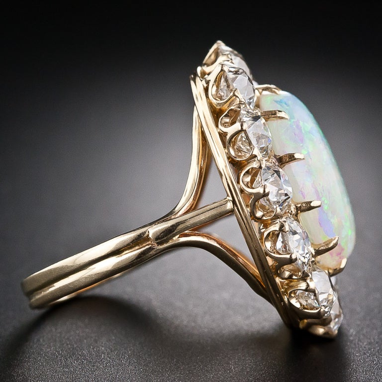 Women's Victorian Opal and Diamond Ring