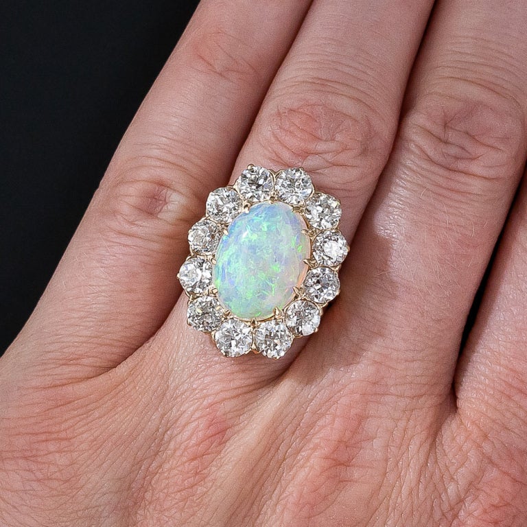 Victorian Opal and Diamond Ring 3