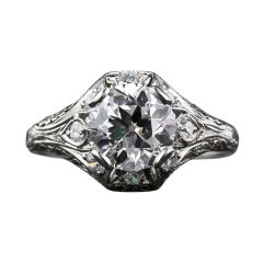 1.76 Carat Edwardian Diamond Engagement Ring