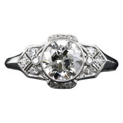 1.47 Carat Late Art Deco Diamond Ring