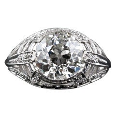 Antique 3.17 Carat Art Deco Diamond Ring