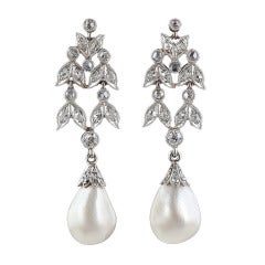 Antique Natural Pearl Earrings