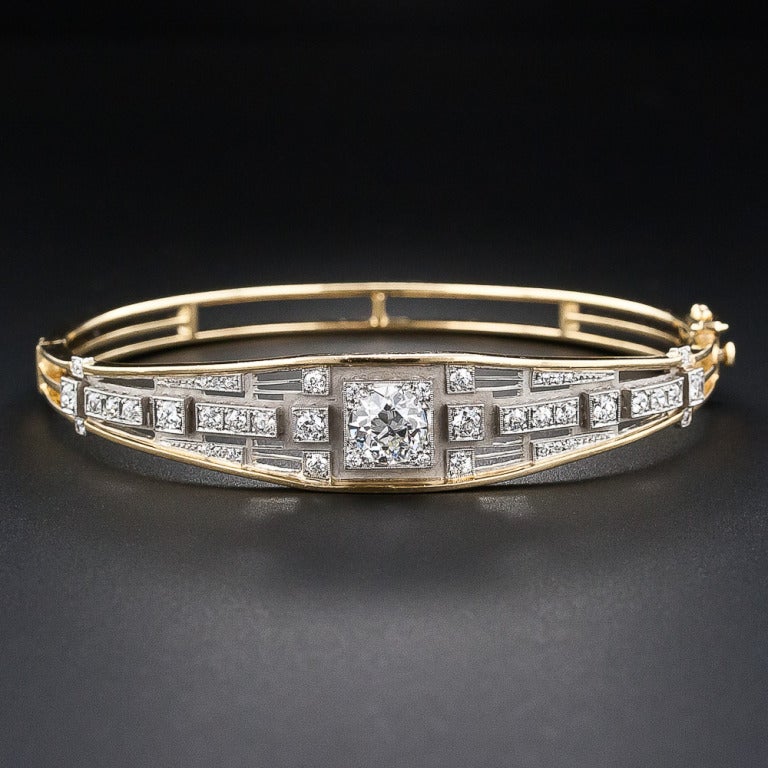 Art Deco Bangle Bracelet For Sale at 1stDibs