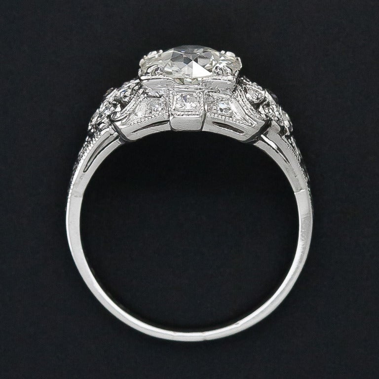 Women's 1.77 Carat Art Deco Diamond Ring