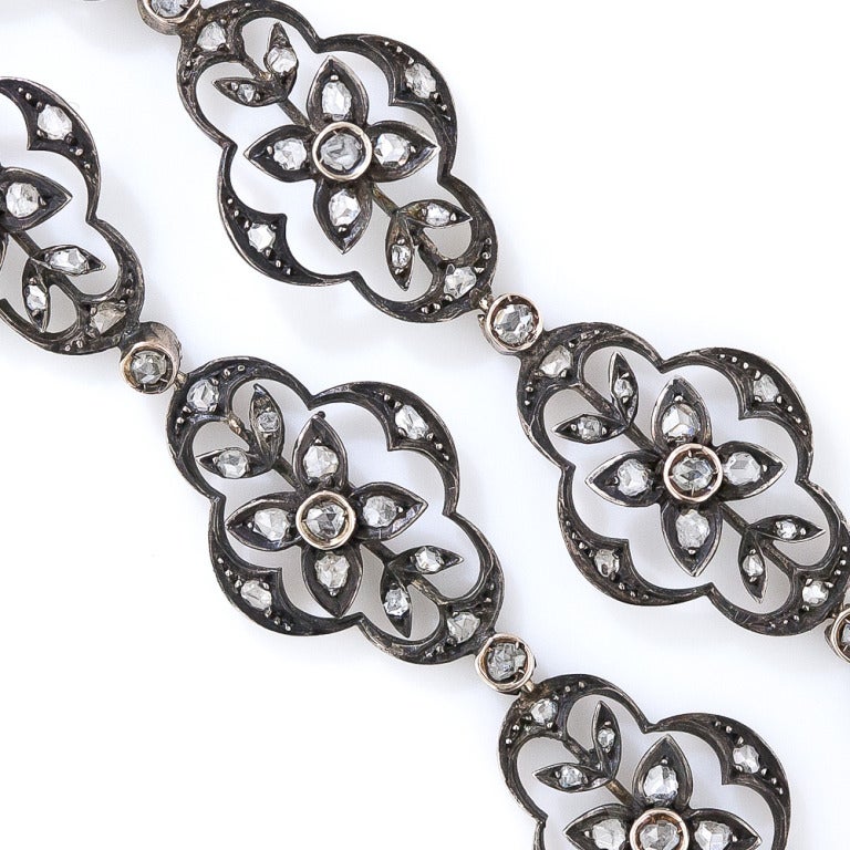 Women's Extravagant Late Victorian Diamond Necklace For Sale