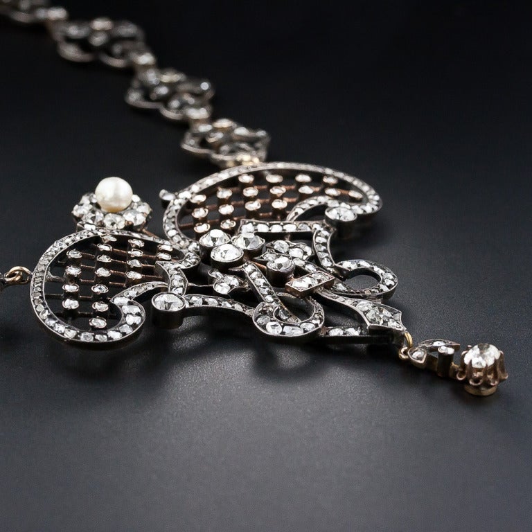Extravagant Late Victorian Diamond Necklace For Sale 1