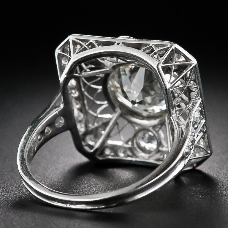 2.20 Carat Edwardian Diamond Ring In Excellent Condition For Sale In San Francisco, CA