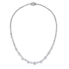Original Art Deco 12,75 Karat Diamant Riviere-Halskette