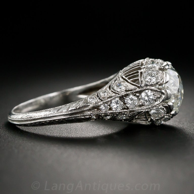 Superlative Diamond Solitare Ring In Good Condition For Sale In San Francisco, CA