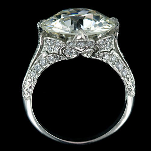 7.92 Carat European Cut Diamond Engagement Ring 2