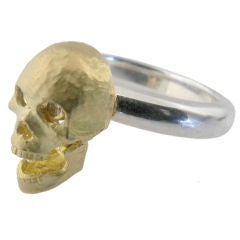 18Kt Yellow Gold and Diamond Skull Ring, Deakin & Francis