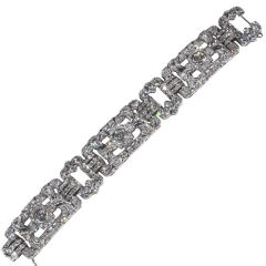 An Art Deco Diamond Platinum Bracelet